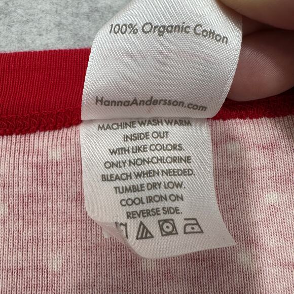 Hanna Andersson Pajama Top Adult Unisex L Red Heritage Fair Isle 59845 Organic - Picture 8 of 8